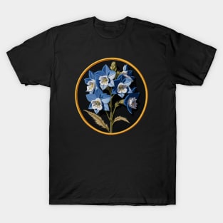 Delphinium Embroidered Patch T-Shirt